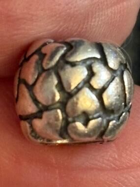 Pandora ALE 925 Sterling Silver Charm with hearts